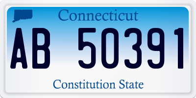 CT license plate AB50391