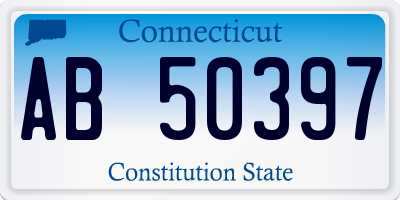 CT license plate AB50397