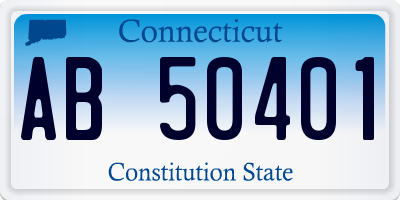 CT license plate AB50401