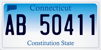 CT license plate AB50411