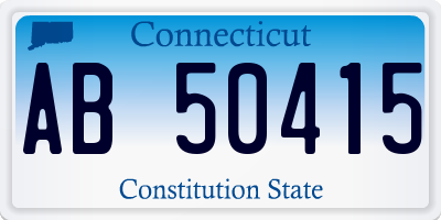 CT license plate AB50415