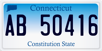 CT license plate AB50416