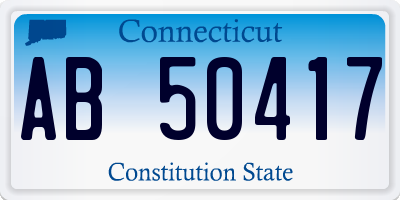 CT license plate AB50417