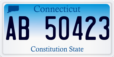 CT license plate AB50423