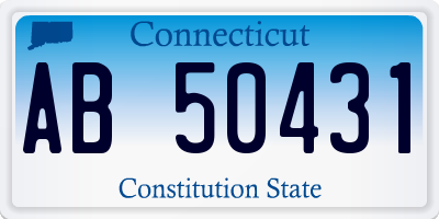 CT license plate AB50431