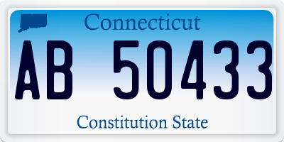 CT license plate AB50433