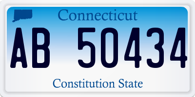 CT license plate AB50434