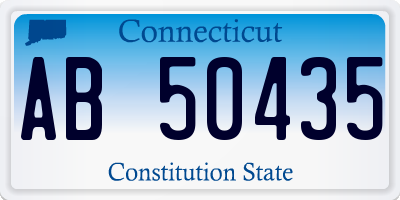 CT license plate AB50435