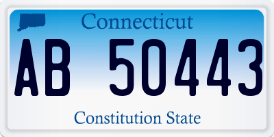 CT license plate AB50443