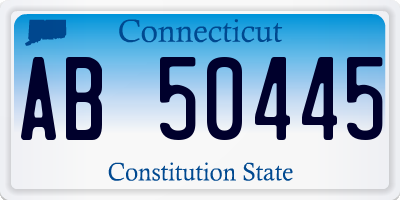 CT license plate AB50445