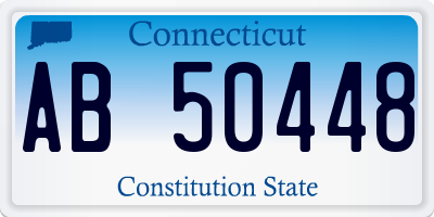 CT license plate AB50448