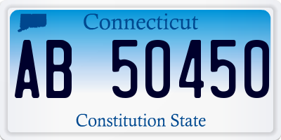 CT license plate AB50450