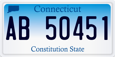 CT license plate AB50451