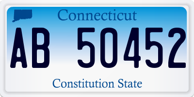 CT license plate AB50452