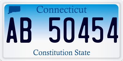 CT license plate AB50454
