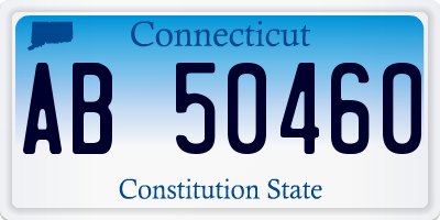 CT license plate AB50460