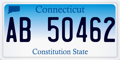 CT license plate AB50462