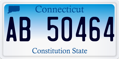 CT license plate AB50464