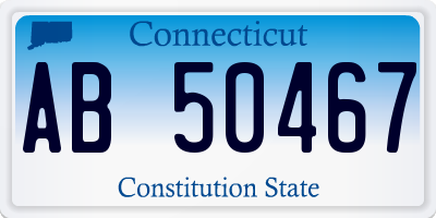 CT license plate AB50467