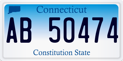 CT license plate AB50474