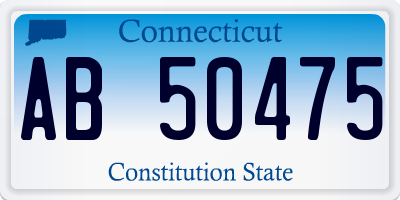 CT license plate AB50475