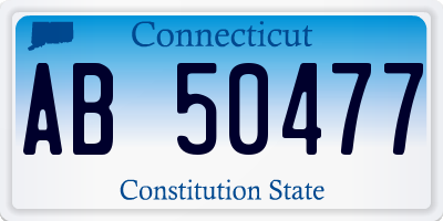 CT license plate AB50477