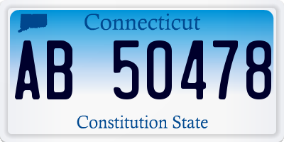 CT license plate AB50478
