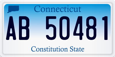 CT license plate AB50481