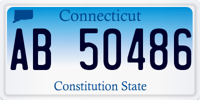 CT license plate AB50486