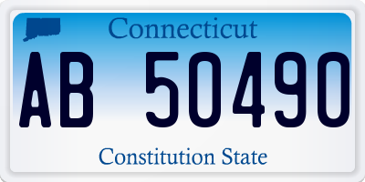 CT license plate AB50490