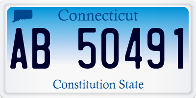 CT license plate AB50491