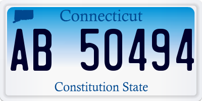 CT license plate AB50494