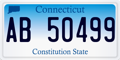 CT license plate AB50499