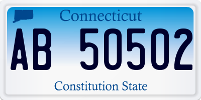 CT license plate AB50502