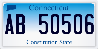 CT license plate AB50506