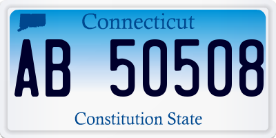 CT license plate AB50508