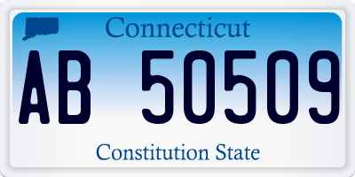 CT license plate AB50509