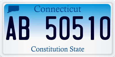 CT license plate AB50510