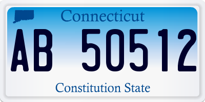 CT license plate AB50512