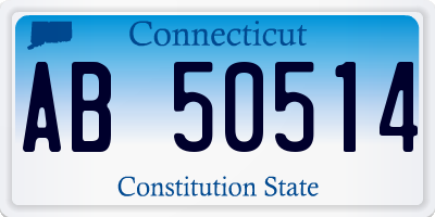 CT license plate AB50514