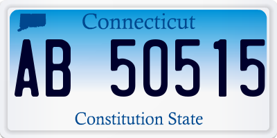 CT license plate AB50515