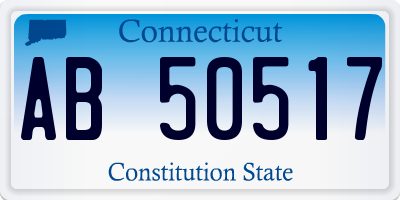 CT license plate AB50517