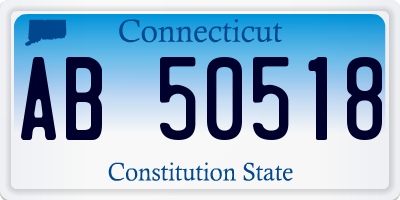 CT license plate AB50518