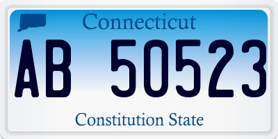 CT license plate AB50523