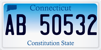 CT license plate AB50532