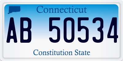 CT license plate AB50534