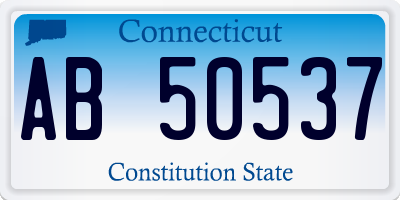 CT license plate AB50537