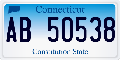 CT license plate AB50538