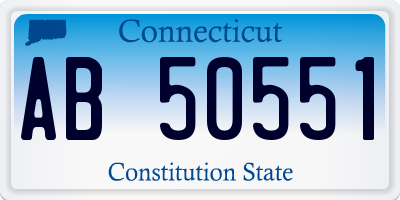 CT license plate AB50551