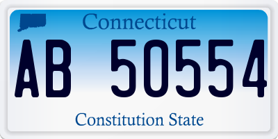 CT license plate AB50554
